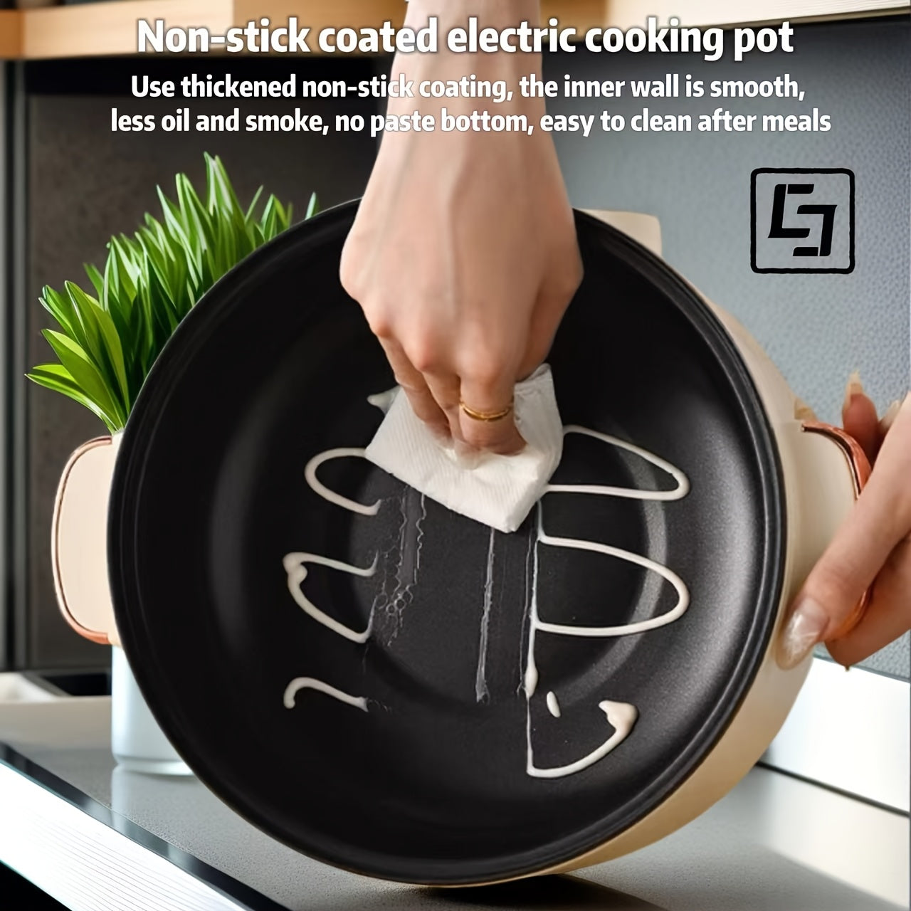 Cocina eléctrica de doble capa de 24cm con enchufe EU para hogar, autocaravana, oficina, dormitorio, sopa, salteado, arroz al vapor