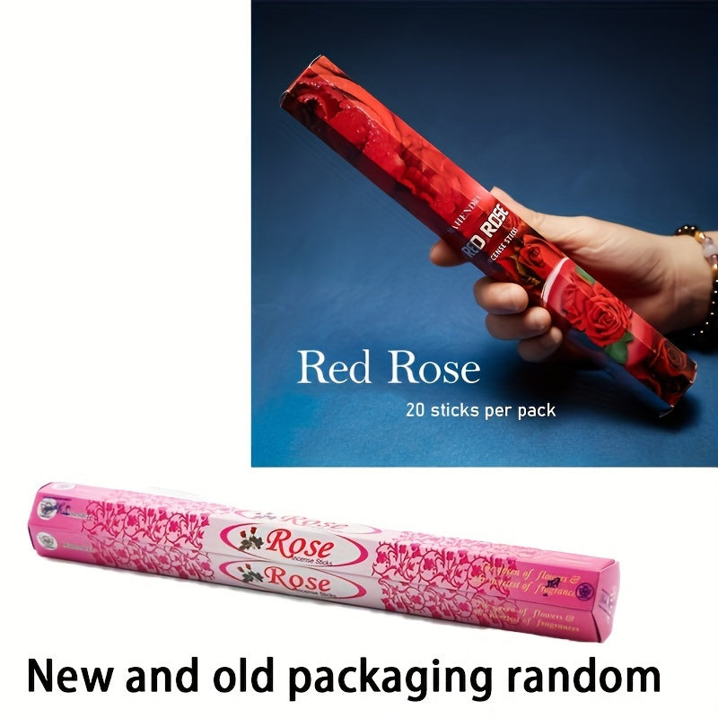 20 dona tutun tayoqchalari, turli xil aromatlar, Yoga, meditatsiya, uy bezaklari uchun