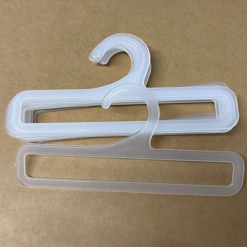 Set of 10 Plastic Hangers for Scarves and Socks Space-Saving Towel Holder Small Hangers