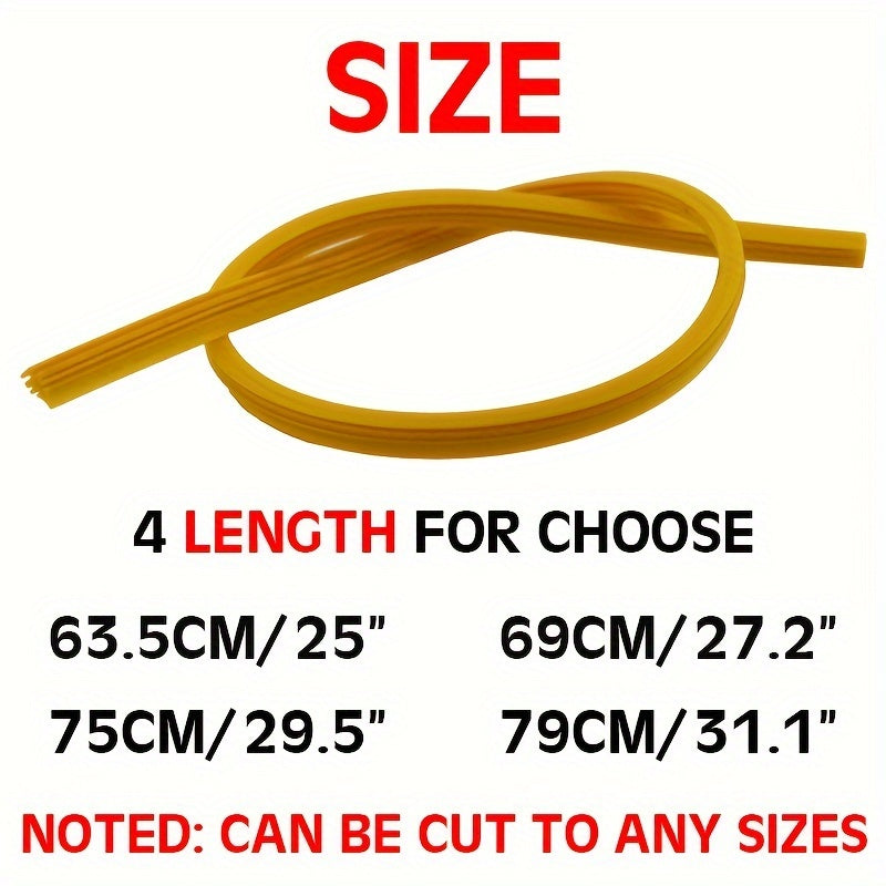 Silicone Wiper Blade Refills 2 Pack for Frameless Windshield Wipers 6mm