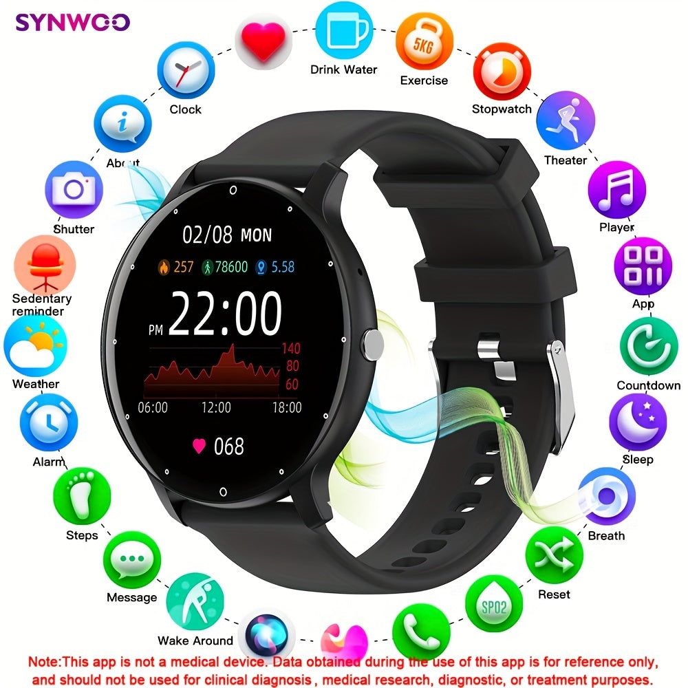 Men and Women Smartwatch with 3.25cm Touch Screen Digital Display Fitness Tracker