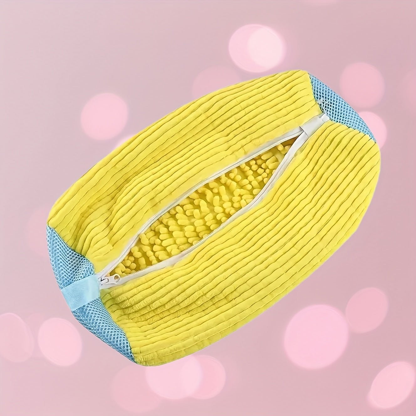 Heavy-Duty Laundry Bag Gray-Yellow Shoe Wash Bag Travel & Gym Safe