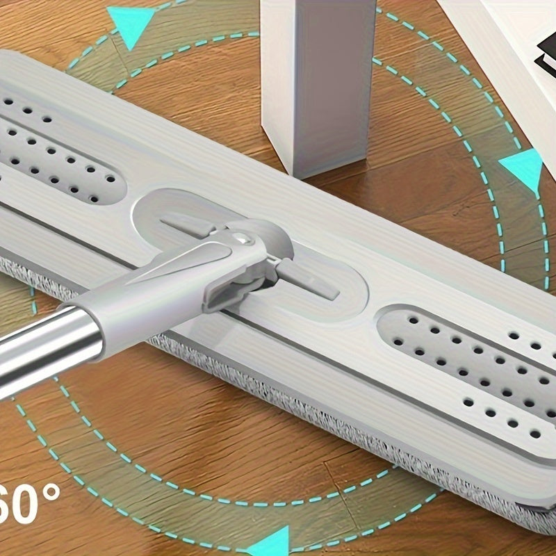"Qo'l bilan ishlatmasdan yuvish uchun tekis pol mopi va chelak to'plami - Yog'och, laminat, plitka va yog'och pollarni tozalash uchun mukammal - Chang olib tashlash mopini o'z ichiga oladi, quruq va nam foydalanish - Zarur tozalash asbobi"