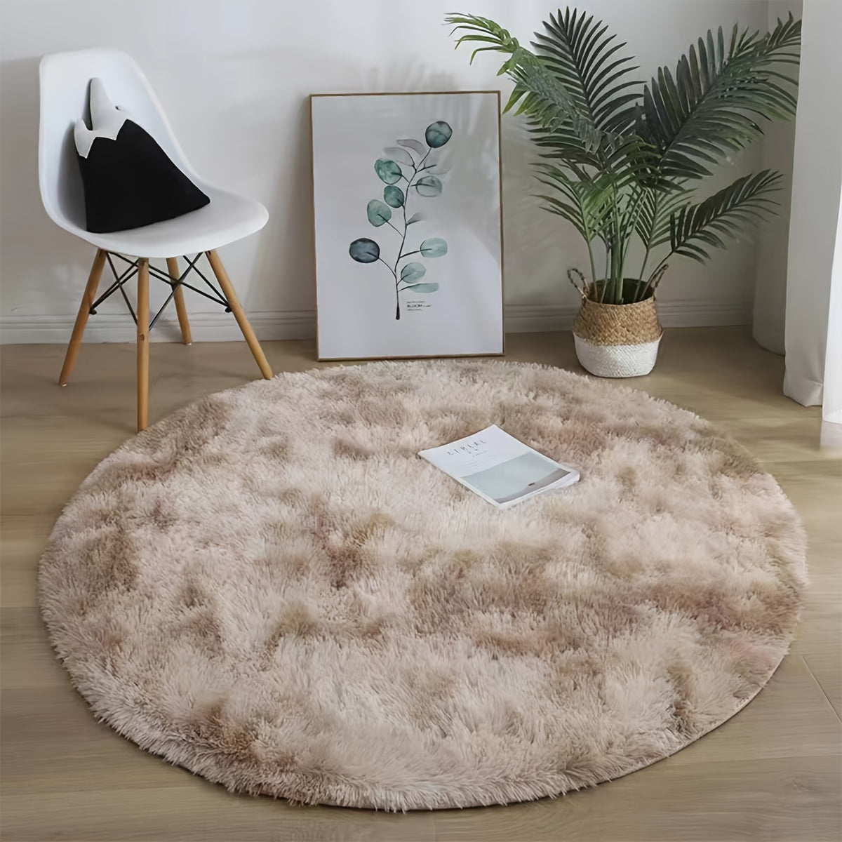 Large Plush Shaggy Area Rug Waterproof Non-Slip Soft Polyester for Living Room Bedroom