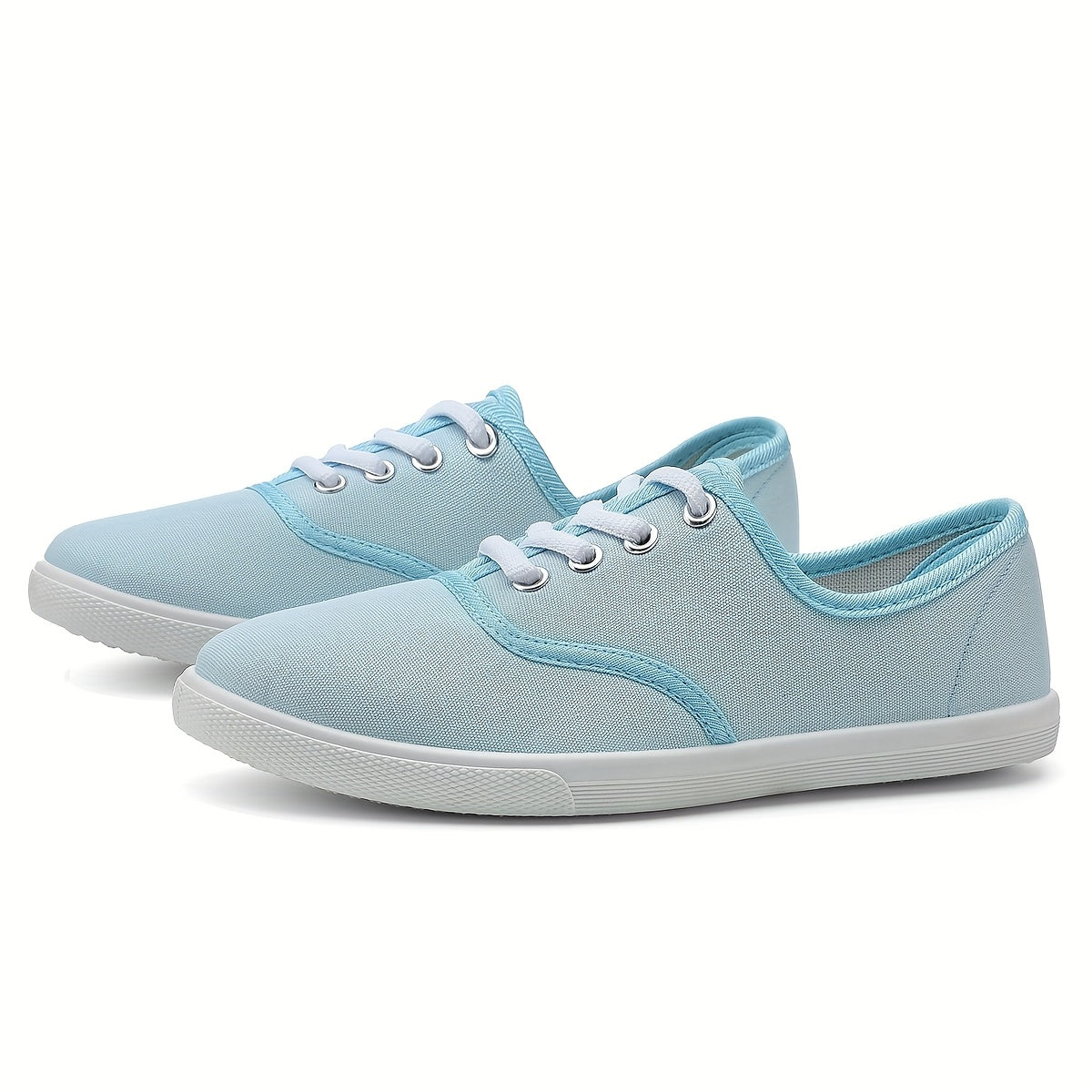 Women's Navy Blue Casual Sneakers Lace-Up Low Tops with Round Toe