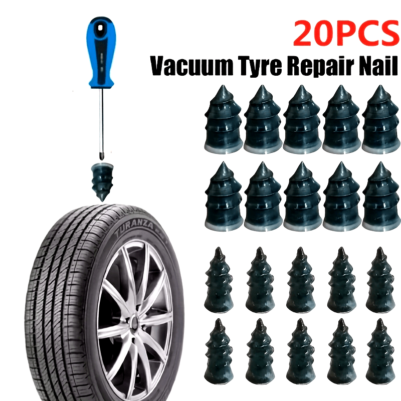 Universal Tire Repair Kit 20pcs Rubber Nails with Tool for Cars Motorcycles Trucks
