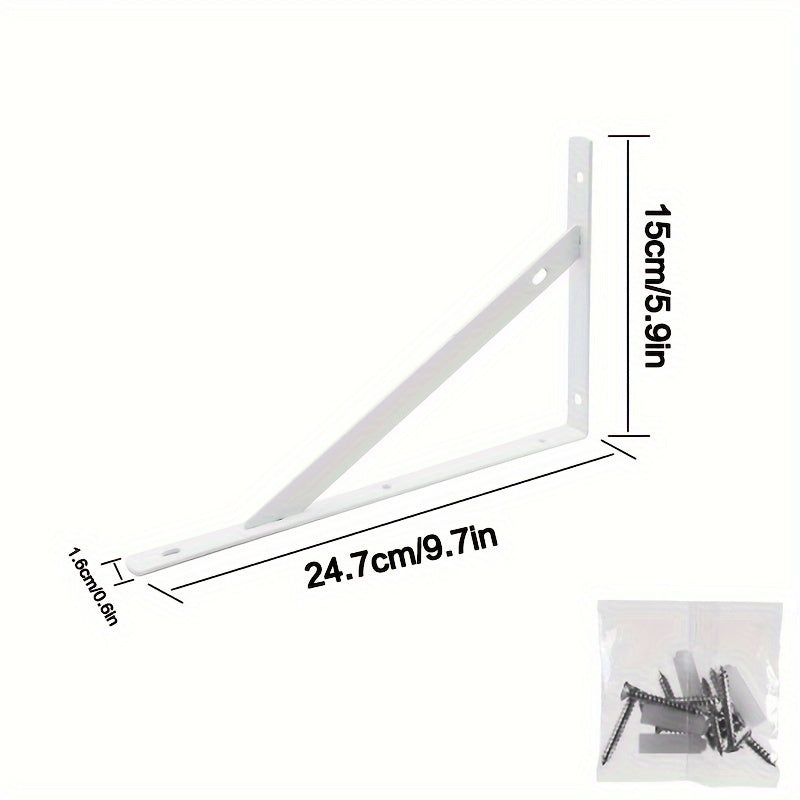 Triangular Wall Shelves Set with Sturdy Brackets for Bedroom Living Room Kitchen