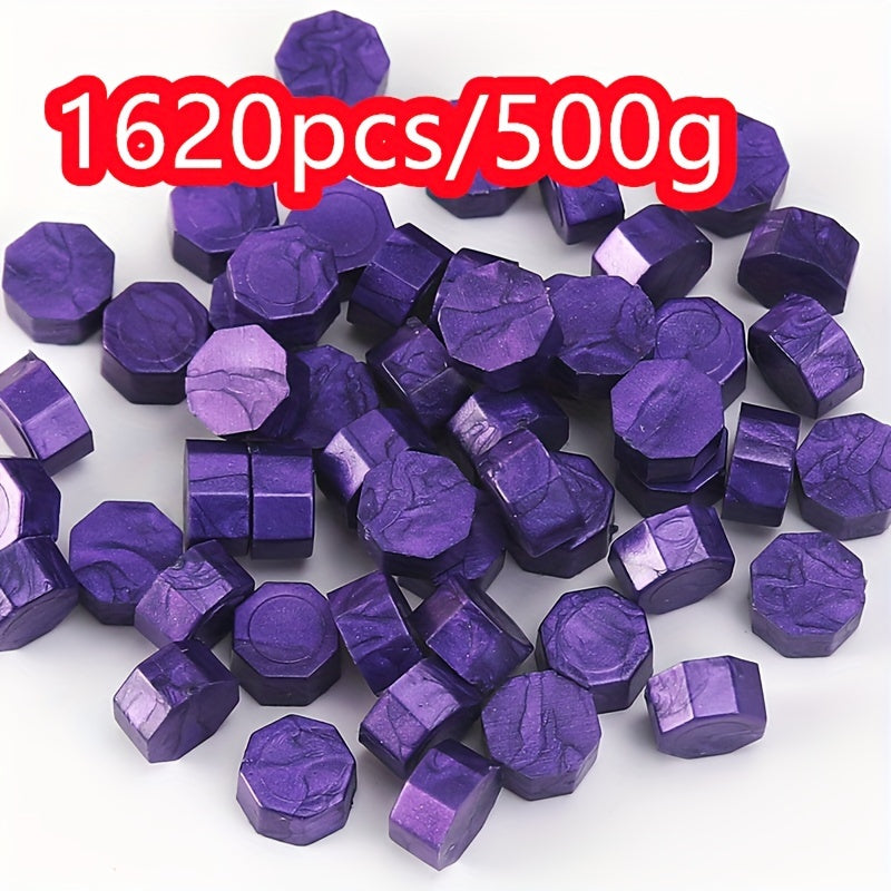 1620pcs 500g Octagonal Sealing Wax Particles for Envelope Gift Box DIY Retro Bulk Sealing Wax