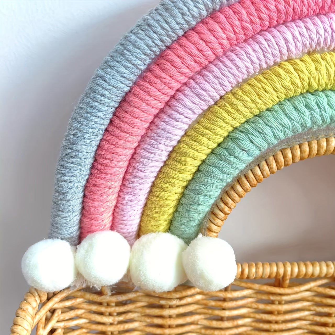 Rainbow Bamboo Basket for Snacks Cosmetics Keepsakes