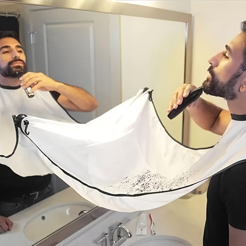 Men's Beard Trimming Apron Splash Guard Grooming Cape for Mess-Free Shaving