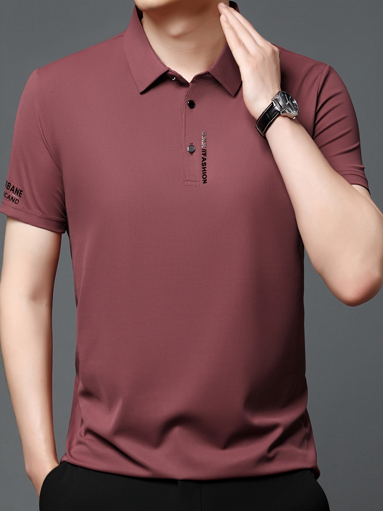 Men's Breathable Short Sleeve Golf Shirt for Summer Sports Workout and Training