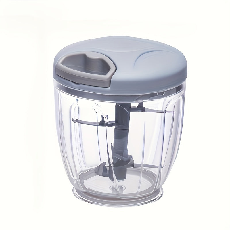 Manual Food Chopper Stainless Steel Kitchen Gadget for Vegetables Garlic Pepper Grinding