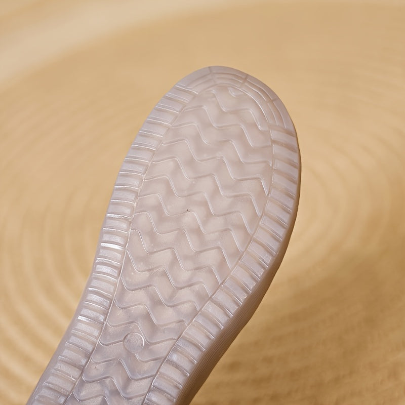 Women's Solid Color Casual Slip-On Platform Boots with Soft Sole