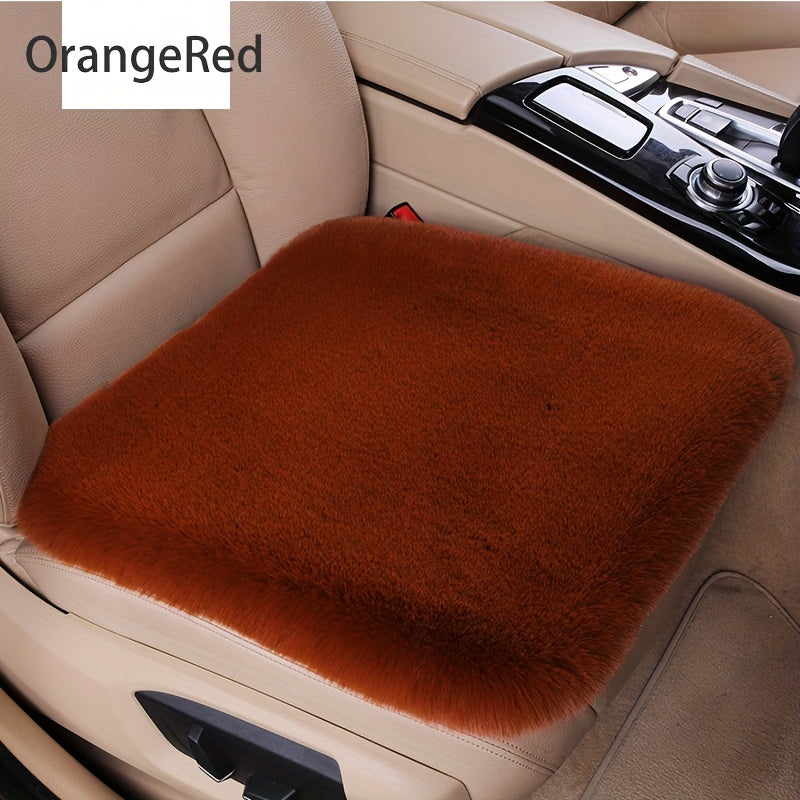 Winter Car Seat Mat Plush Knit Rectangular Soft Warm Seat Cover