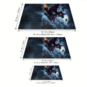 Halloween Witch Broom Flannel Blanket Quilted Anime Bedding Hypoallergenic All-Season Polyester Throw for Sofa Bed Camping