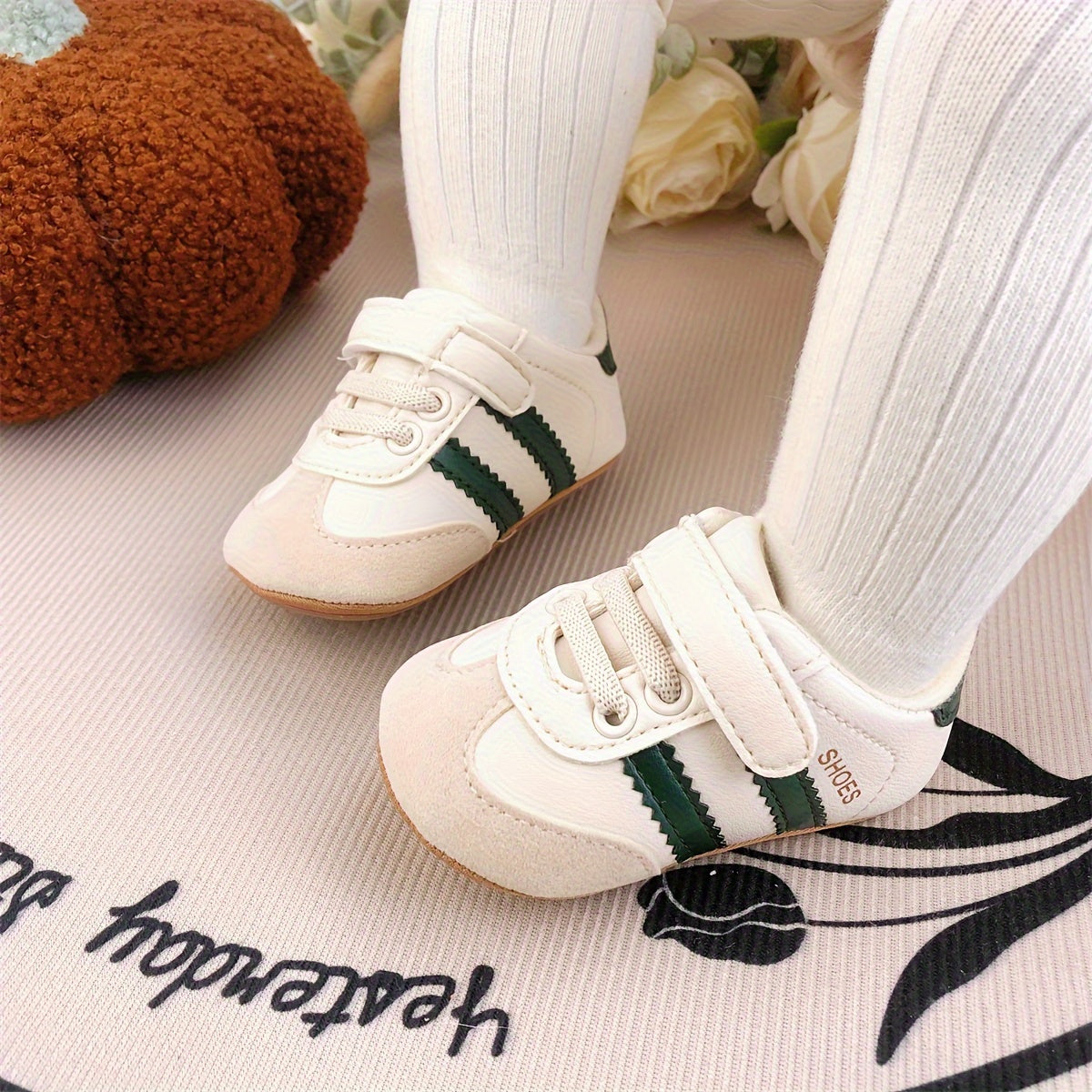 Infant Toddler Shoes Spring Fall Soft Rubber Sole Anti-slip Striped Low Top Casual Fashion