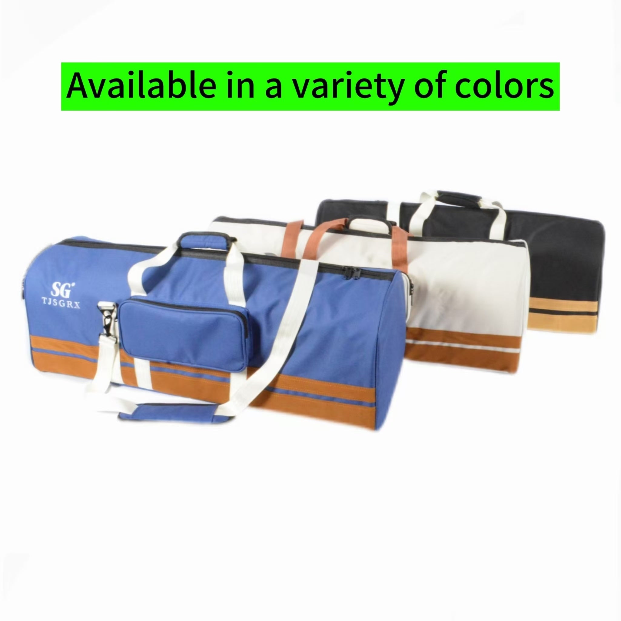 SGTJSGRX Mustahkam Baraban Uskunalari Sumkasi - Keng 600D Oksford Matosi Taffeta Qoplama va Marvarid To'ldirish bilan, Portativ Simbal va Stend Saqlash Sumkasi, IVORY/KO'K/QORA rangda