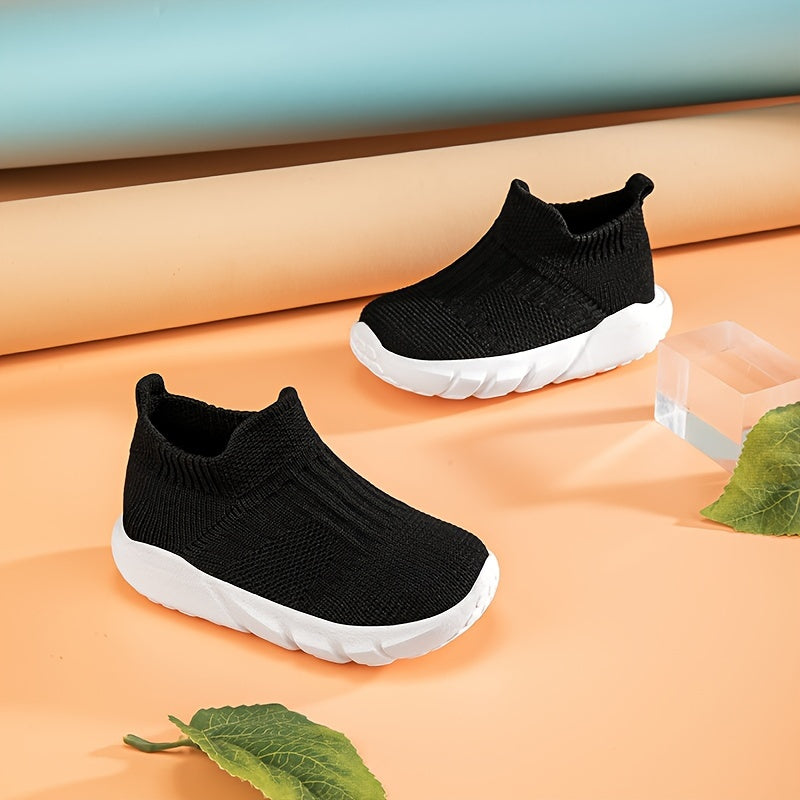 Мальчики Девочки Дети Туфли-слипоны Дышащая однотонная ткань Нескользящие Для улицы Повседневные