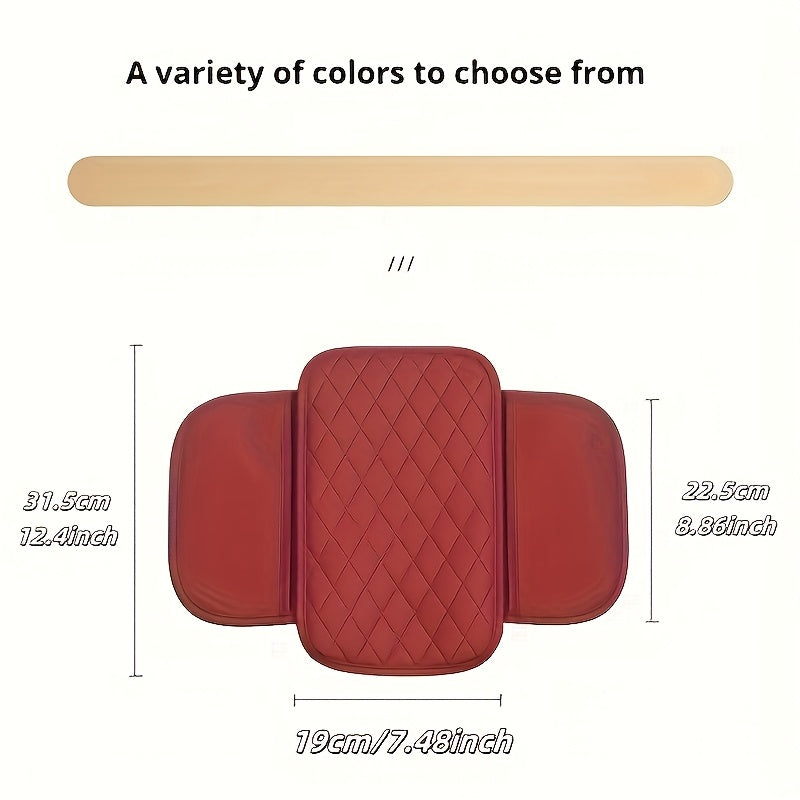 Car Armrest Pad With Two Pockets Universal Vehicle Interior Accessory