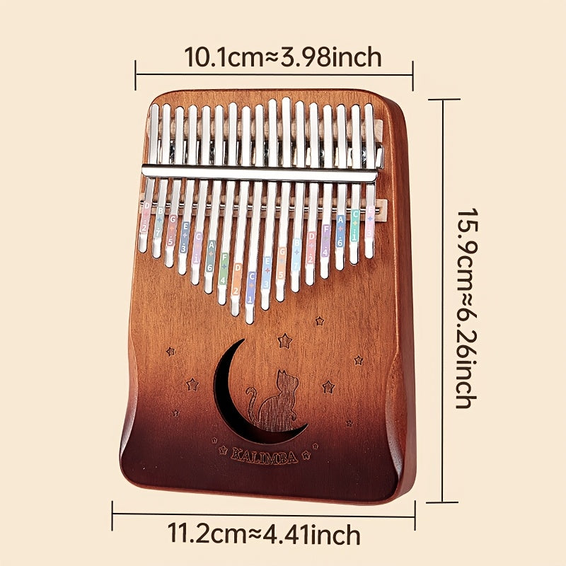 Boshlovchilar uchun 17-Tonli Thumb Piano Kalimba, aralash rang va 17 ta kalit bilan
