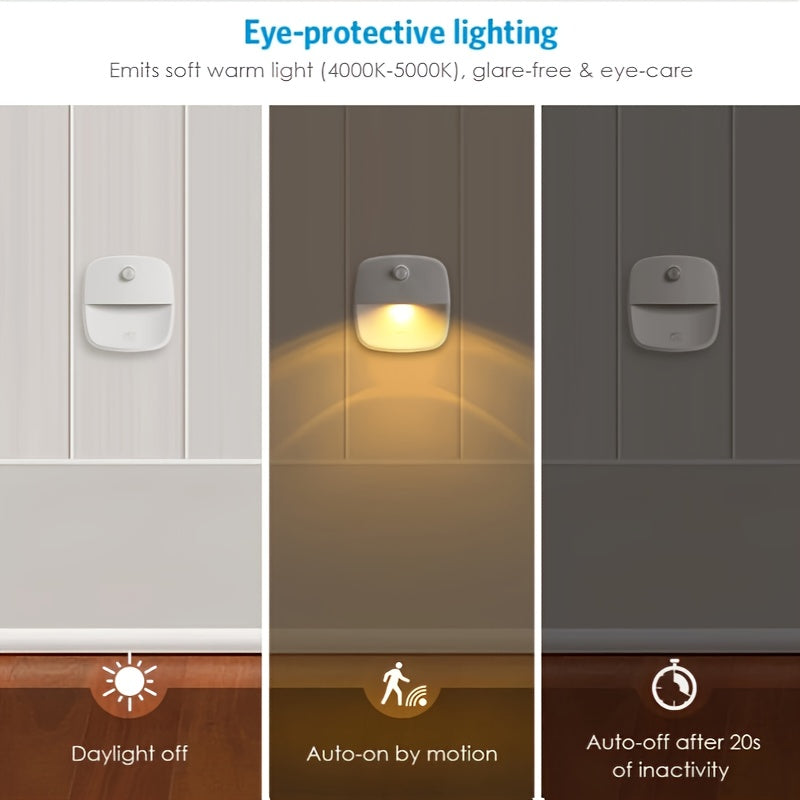 1 dona yoki 3 dona Harakat Sensorli Yorug'lik, turli joylar uchun simsiz LED tun yorug'ligi (iliq oq).
