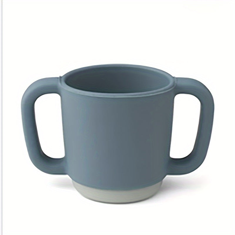 Силиконный обучающий стакан для детей с сертификатом пищевого качества, идеально подходит для детского питания или воды, две ручки для удобного захвата, без BPA