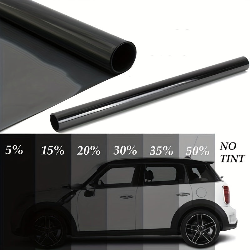 Black Window Tint Film Roll 300cmx50cm UV Protection for Car and Home