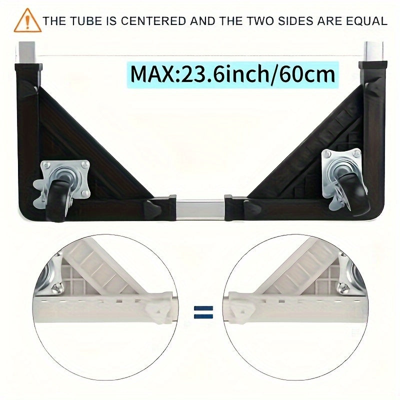 Stainless Steel Appliance Mobile Cart with Locking Wheels Adjustable Height