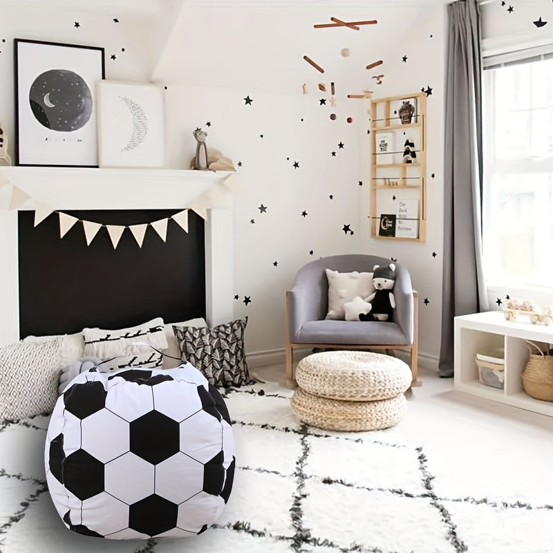 Funda de silla de saco de fútbol grande con peluche de perezoso de felpa para decoración de habitación de adolescentes