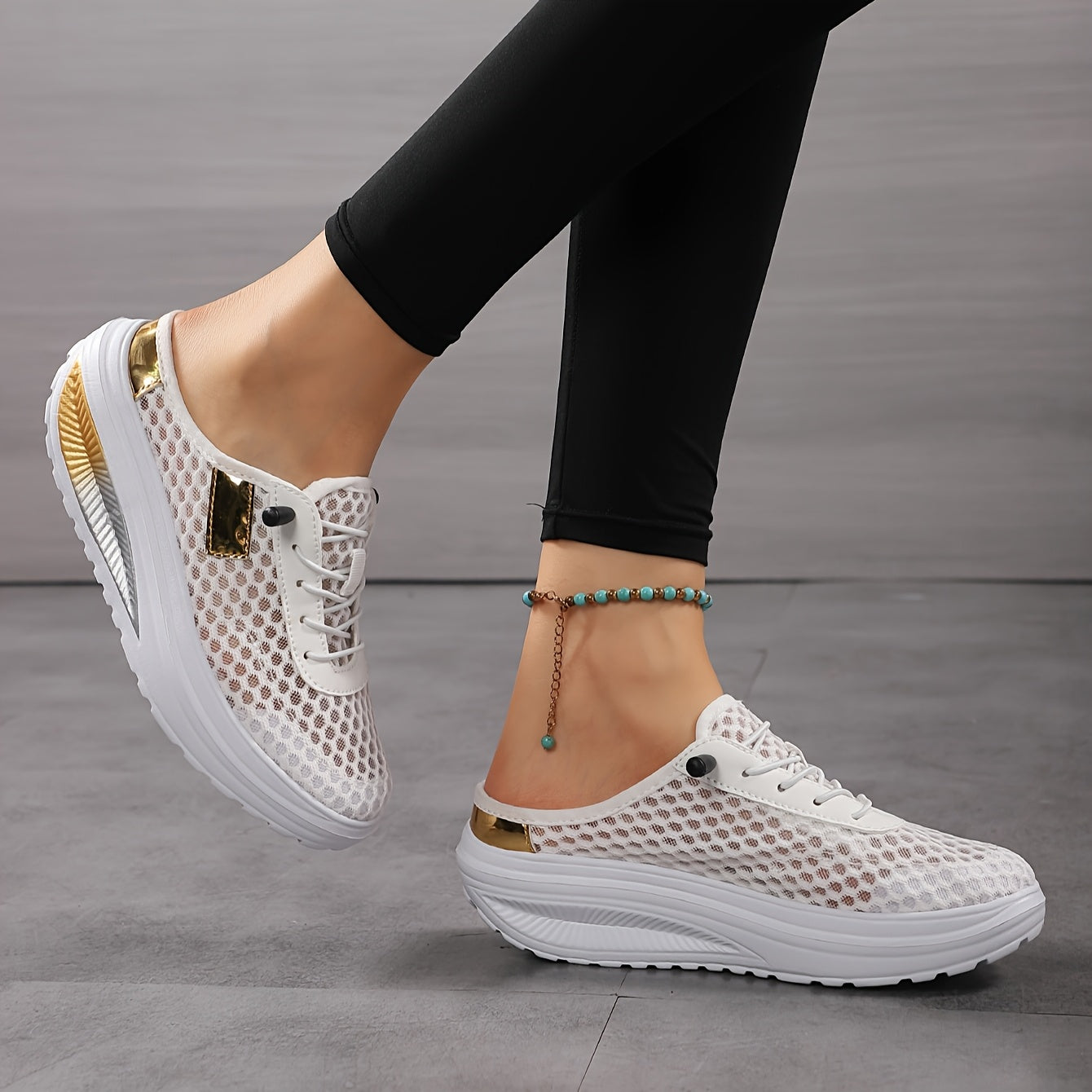 Women’s Breathable Mesh Casual Sneakers Low-Top Slip-On Shoes for All-Season Comfort