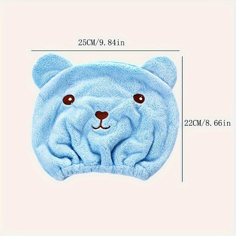 Ayig‘ dizayni bilan yumshoq mikrofiber soch quritish qopqog‘i, namni o‘zlashtiruvchi va tez quriydigan, oson moslashadigan, multfilm bosma, to‘qilgan.