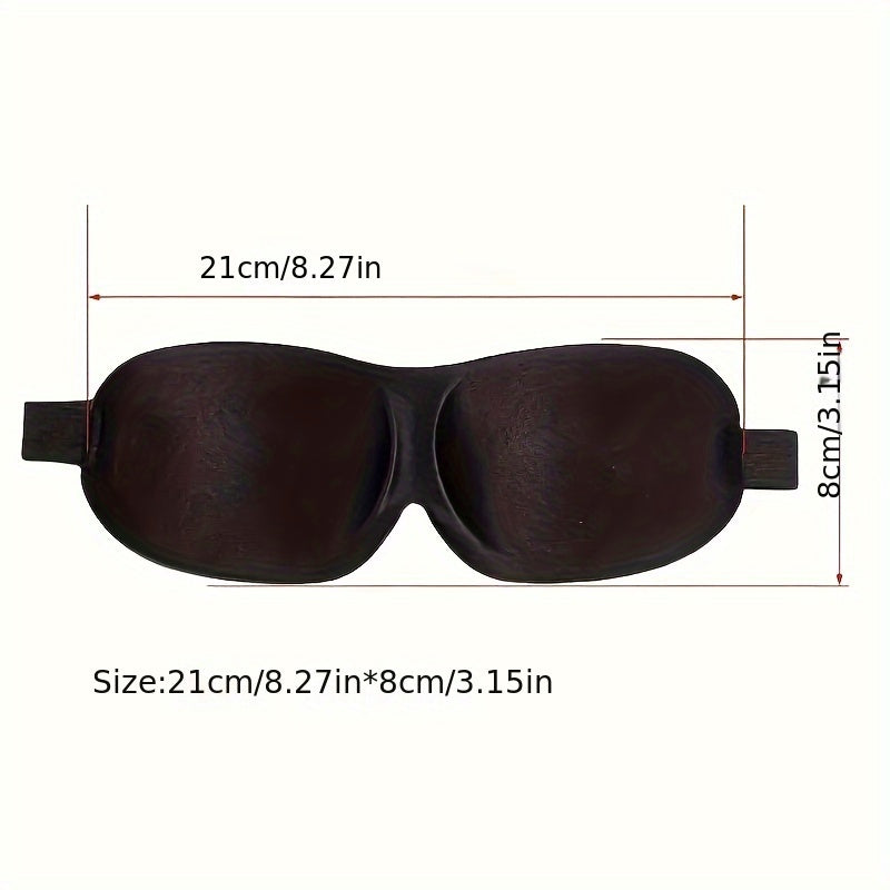 Black Sleep Mask 3D Contoured Eye Mask for Adults Men Women Hypoallergenic