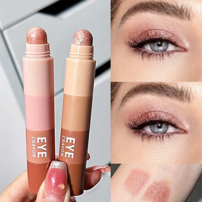 Crema de ojos para mujeres y lápiz de sombra de ojos multicolor tamaño mini de viaje