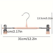 Juego de 50 perchas para pantalones de acero inoxidable con clips ajustables antideslizantes para armario y ropa