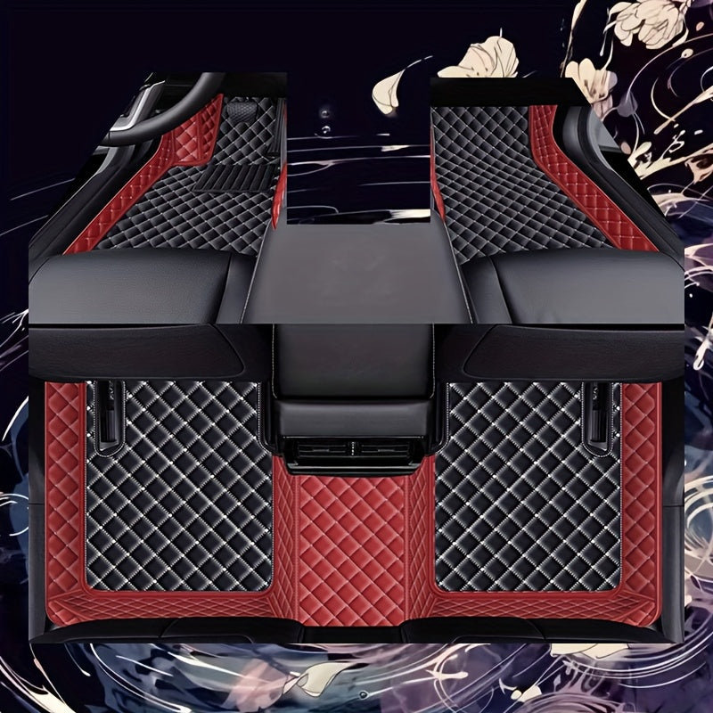 All-Weather Car Floor Mat PU Leather Durable Dirt-Resistant Fit for Sedan