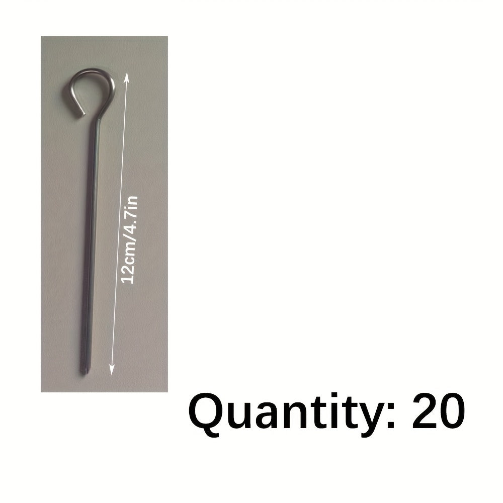 10 o 20 piezas de pinchos de acero inoxidable para hornear y barbacoa