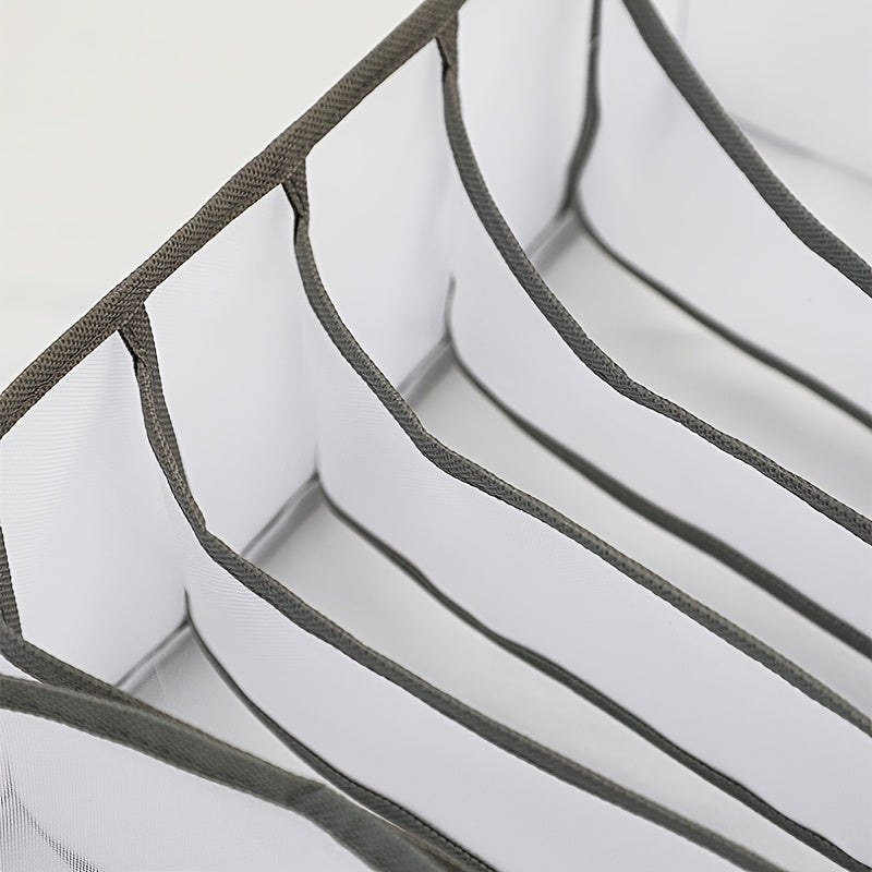 Juego de 3 organizadores de tela de malla para cajones para sujetadores, calcetines y ropa interior, cestas de almacenamiento plegables