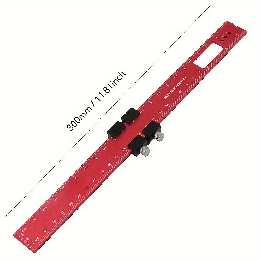 Regla de bolsillo en aluminio en forma de T para carpintería y manualidades