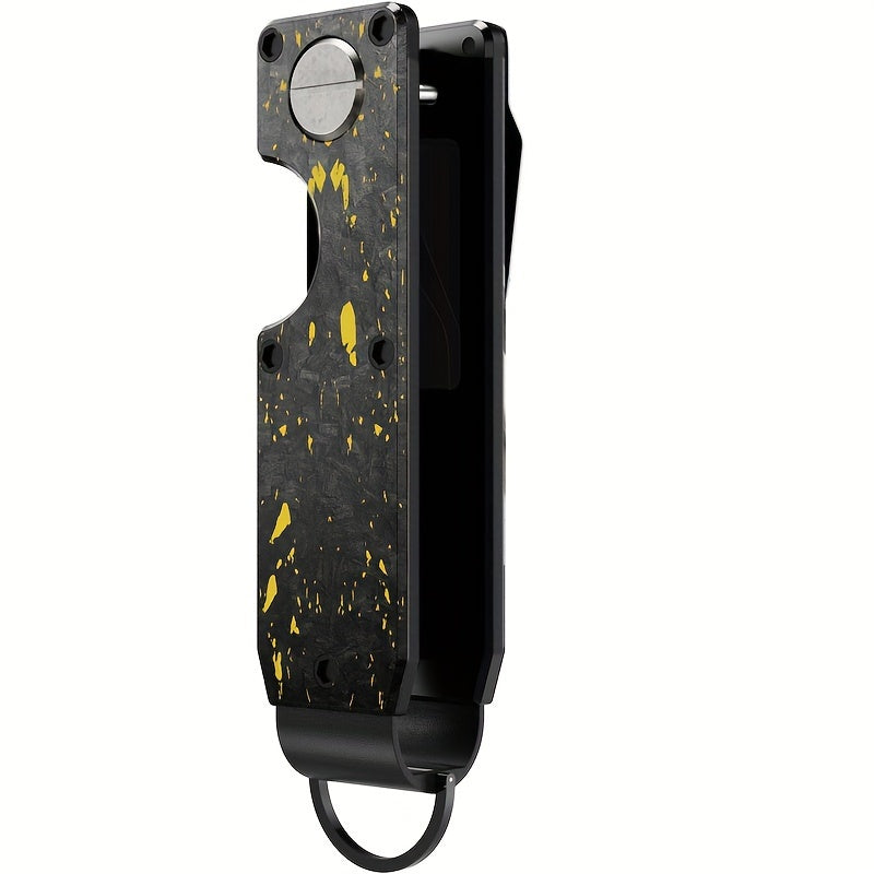 Men's Compact Metallic Key Holder, Minimalist Smart Keychain for 2-6 Keys