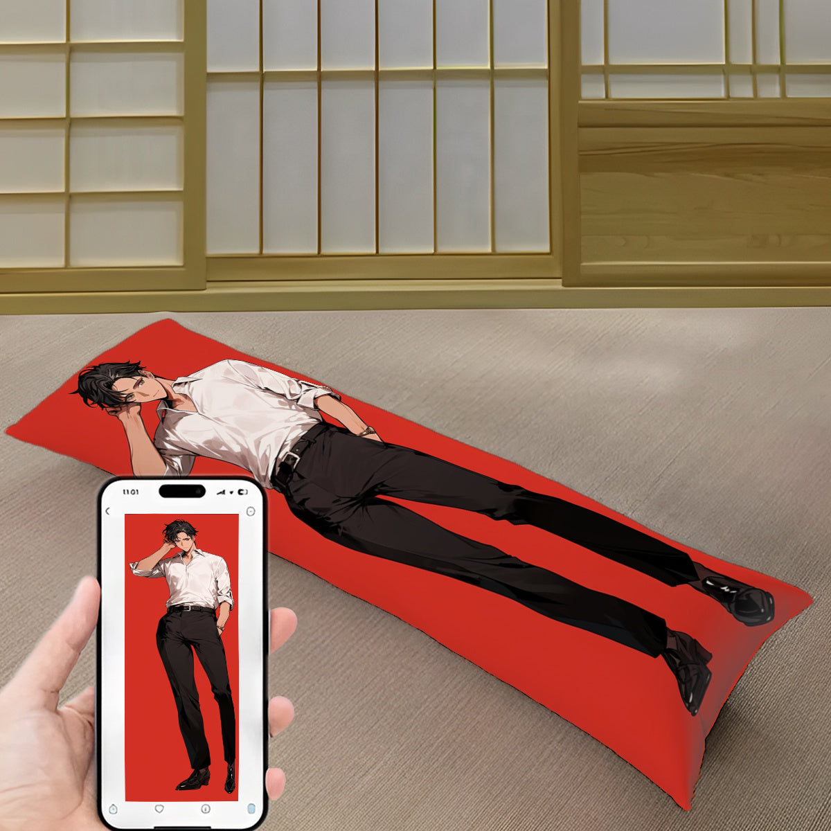 Personalized Anime Body Pillow Cover Custom Photo Long Plush Throw Pillow 50.8x137.2 cm