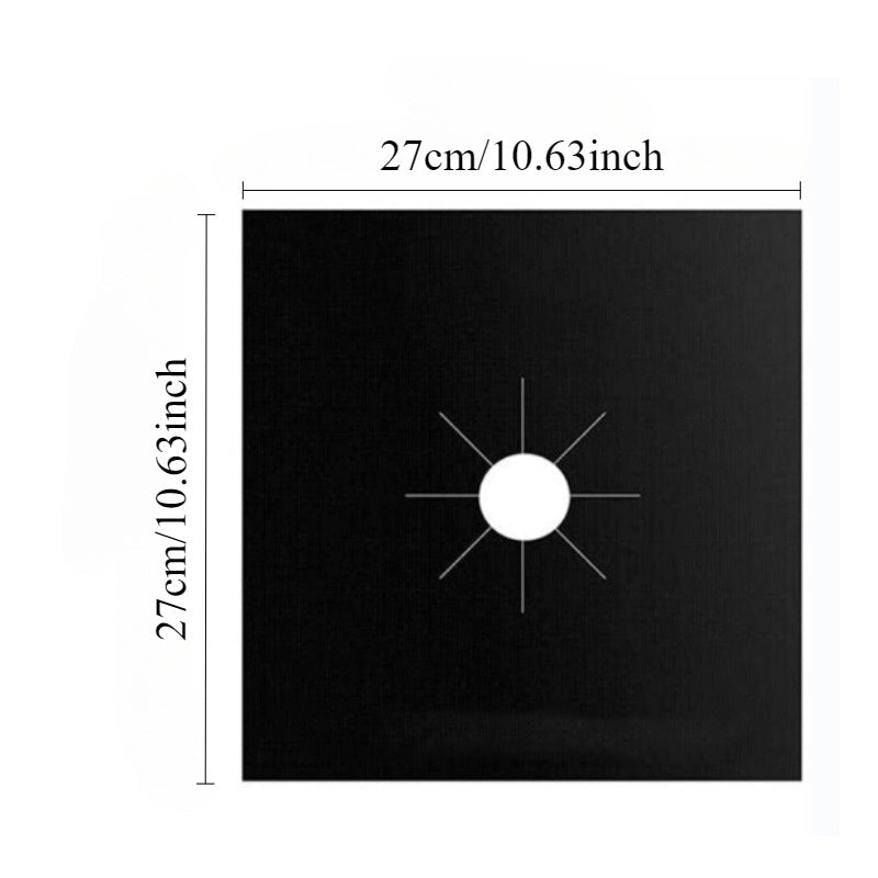 Washable PET Square Gas Stove Protector Pad Oil-Proof Anti-Fouling High-Temperature Resistant Kitchen Mat