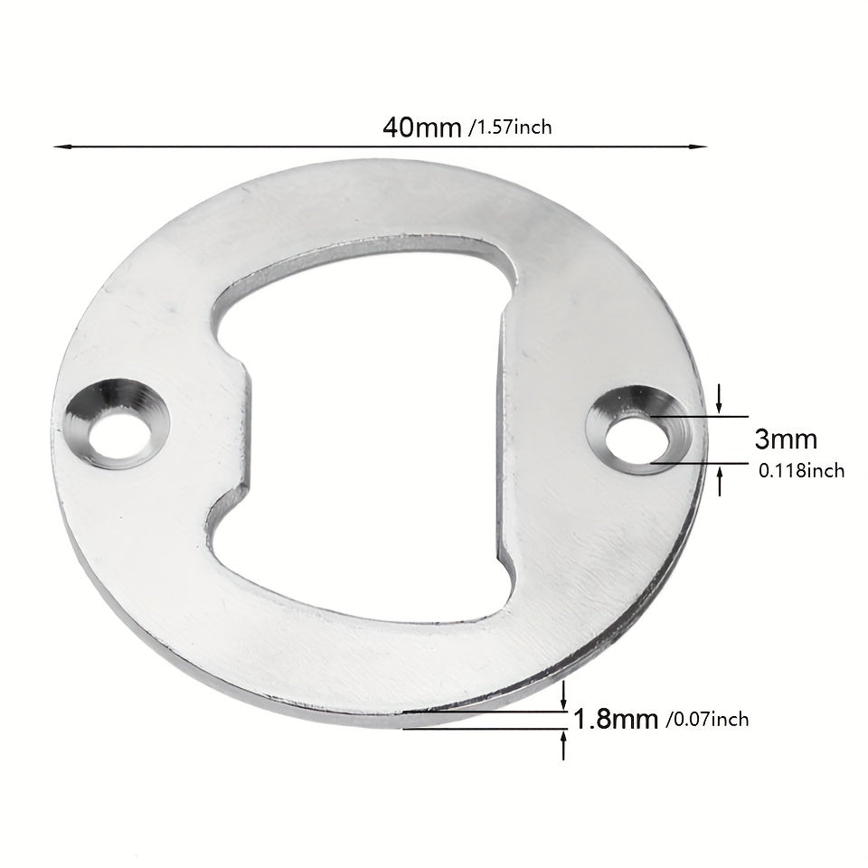 Set of 10 Stainless Steel Bottle Opener Inserts for DIY Art Kitchen Gadgets Party Favors and Gifts