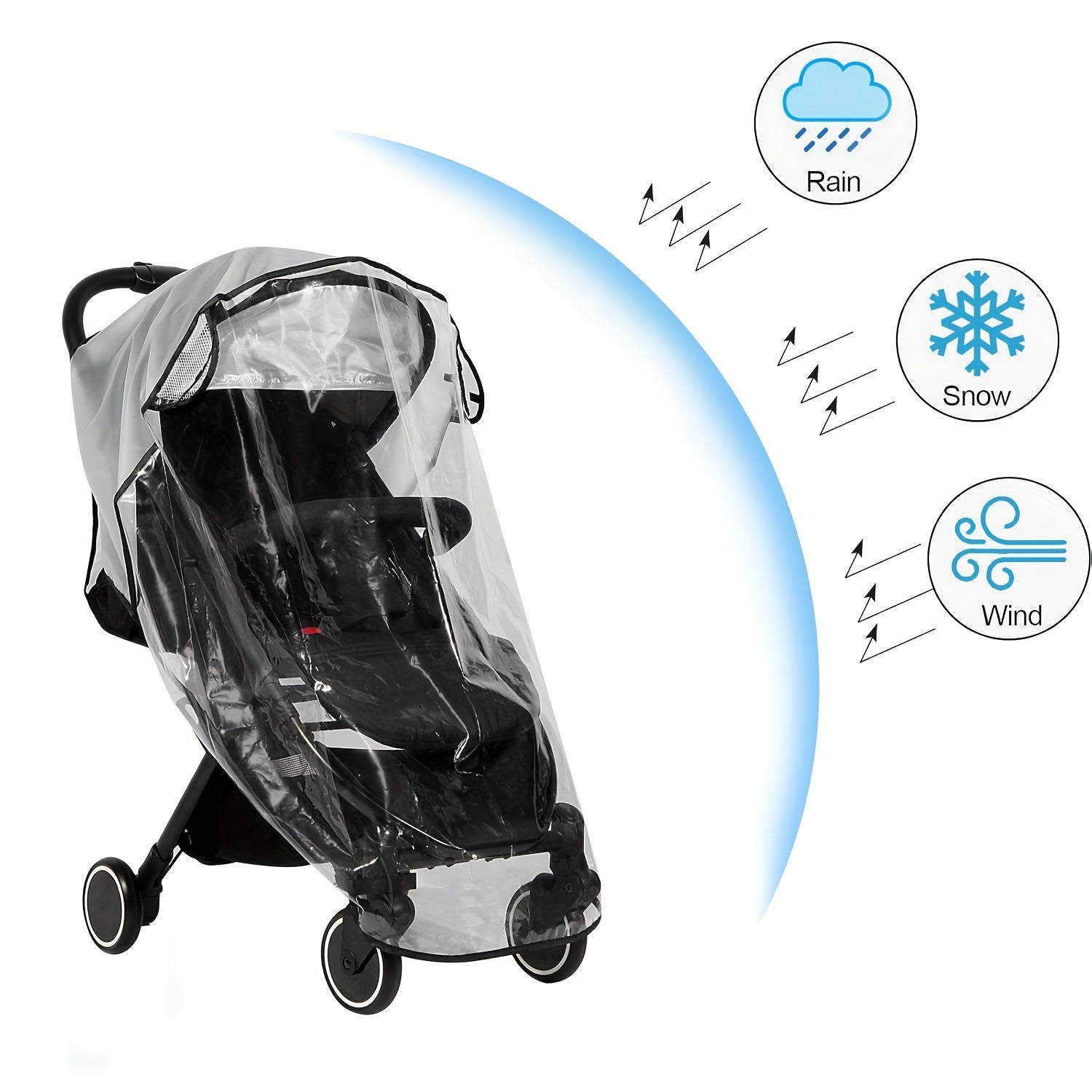 Winter Stroller Rain Cover for Baby Carriage Waterproof Windproof and Cozy