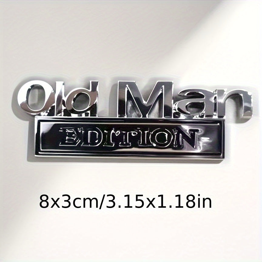 Old Man Edition 3D Emblem Stickers 2pcs Car Truck SUV Motorcycle Decals