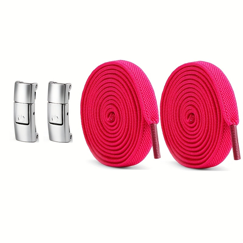 Unisex Elastic Shoe Laces Set with Buckles and Bands for Casual and Sports Shoes