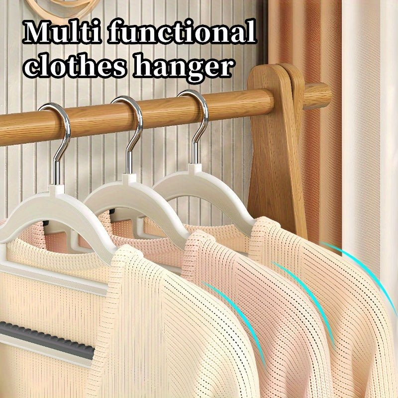 Plastic Anti-Slip Hangers with Space-Saving Design for Clothes Organization