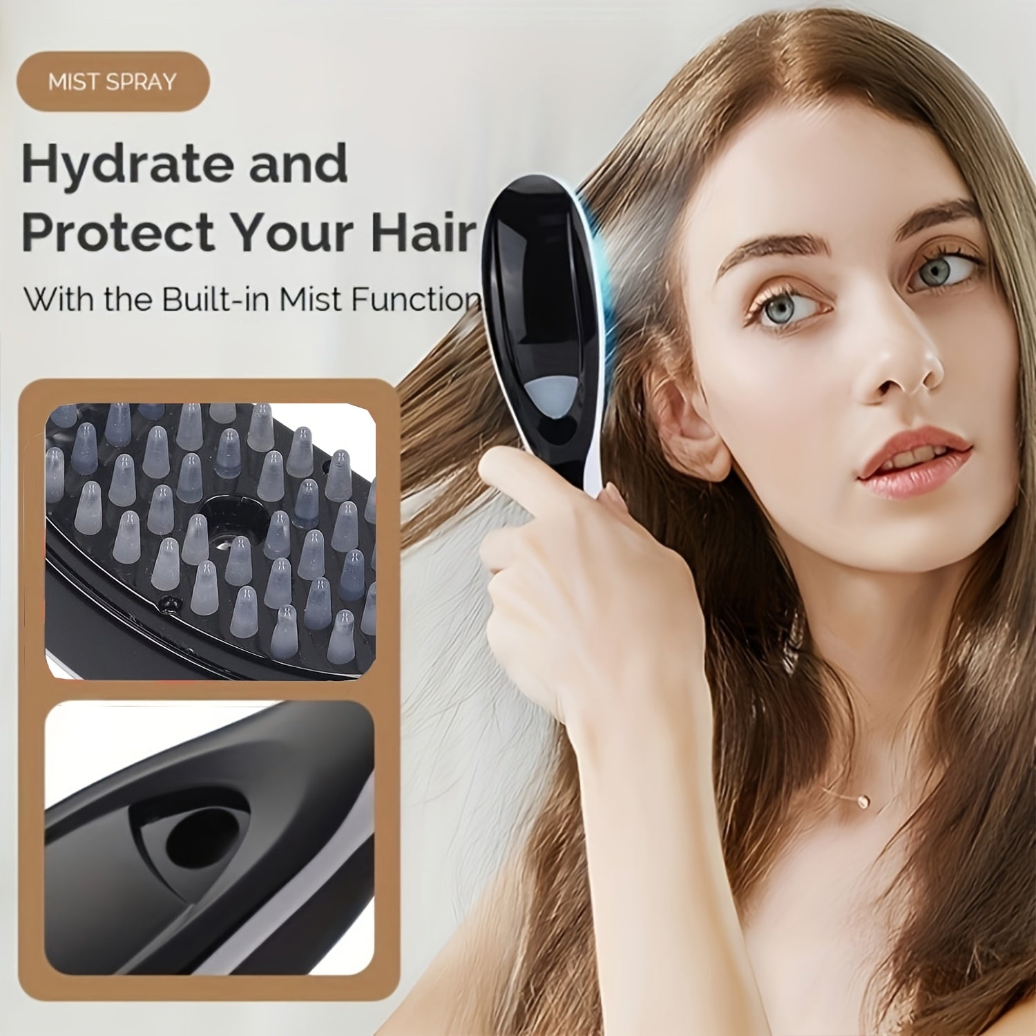 Elektr massaj qiluvchi bosh massajatori, bug' va vibratsiyali bosh massaj taroqlari, USB orqali zaryadlanadigan - Ajoyib bayram sovg'asi