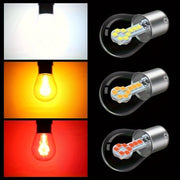 Bombilla de señal de giro y luz de freno para coche LED multicolor 12V de vidrio duradero