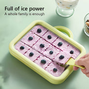 Uy uchun kichik muzqaymoq mashinasi uchun muz plitasiga ega mini qovurilgan yogurt tayyorlagich