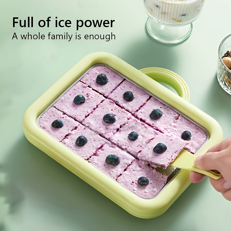 Uy uchun kichik muzqaymoq mashinasi uchun muz plitasiga ega mini qovurilgan yogurt tayyorlagich